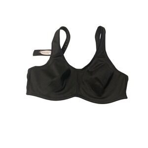 Paramour‎ by Felina Body-X Sports Bra Black Underwire Activewear 135131 38C